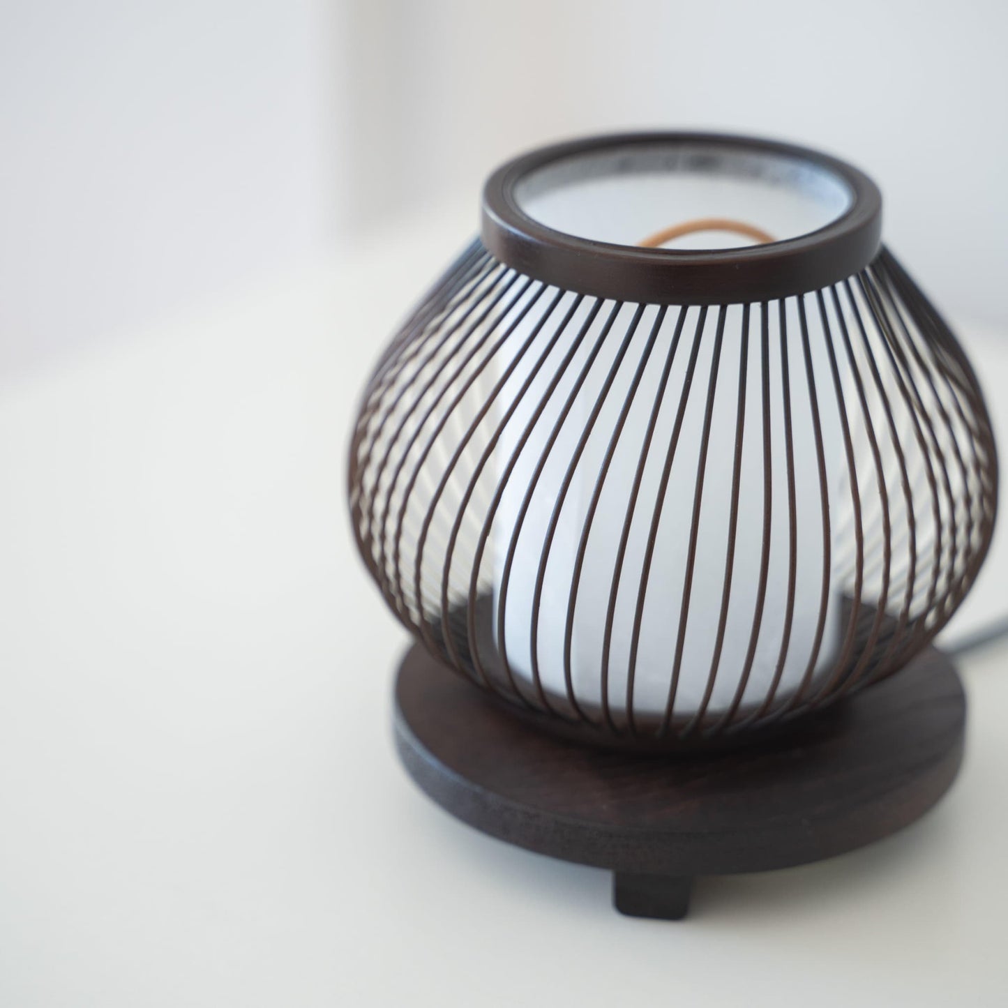 A Japanese bamboo table lamp for bedroom