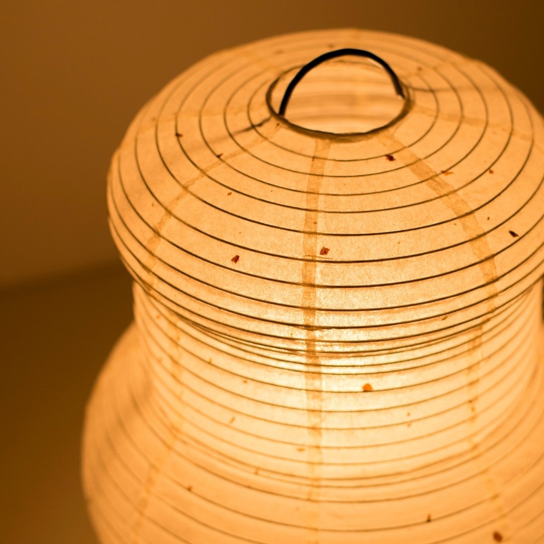 Japanese Paper Table Lamp "PAPERSON 03" – Stylish Bedside Table Lamp with Gentle Light, Unique Design Paper Lamp