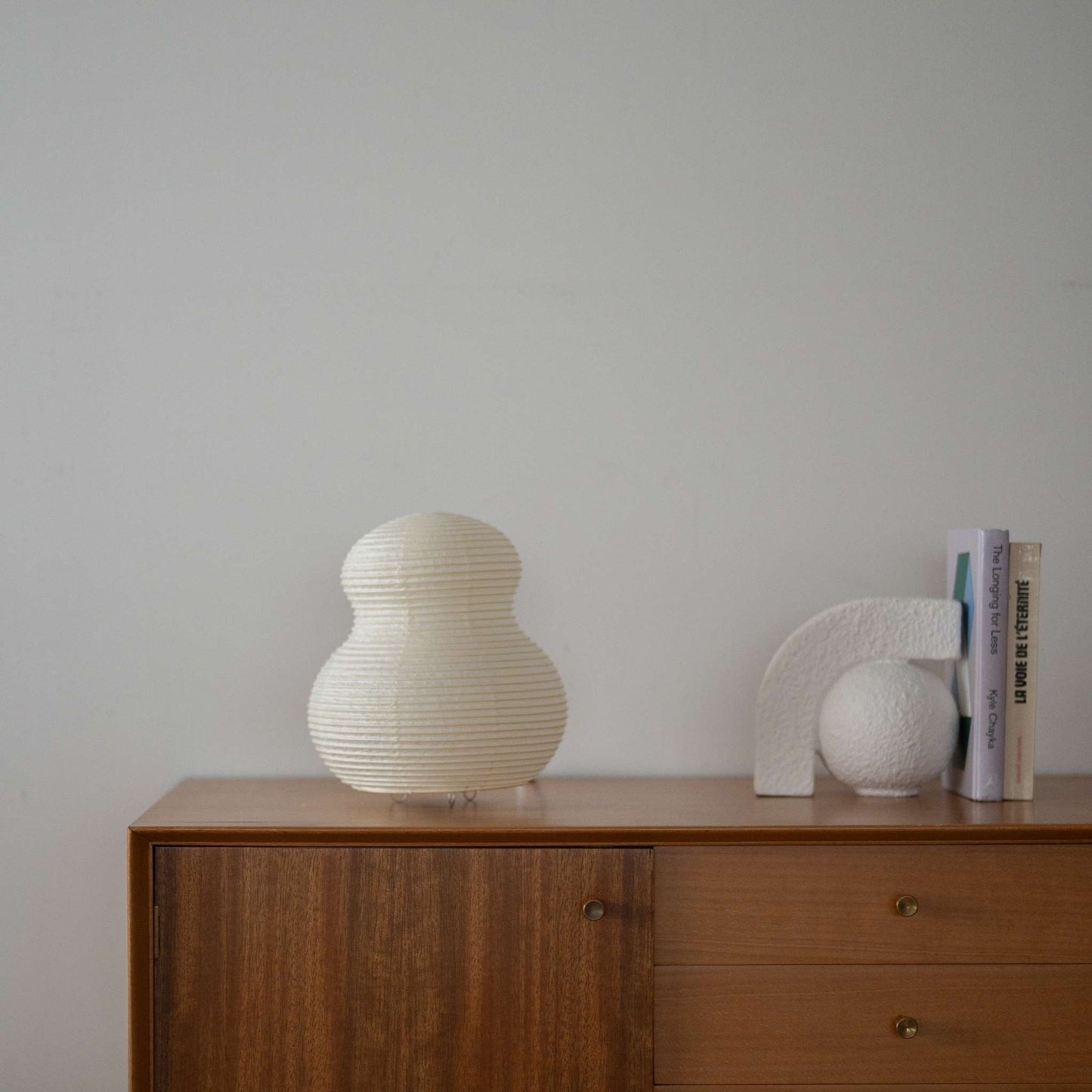 Handcrafted Japanese Paper Lamp Paper Moon 02 – Washi Light for Japandi Living Room