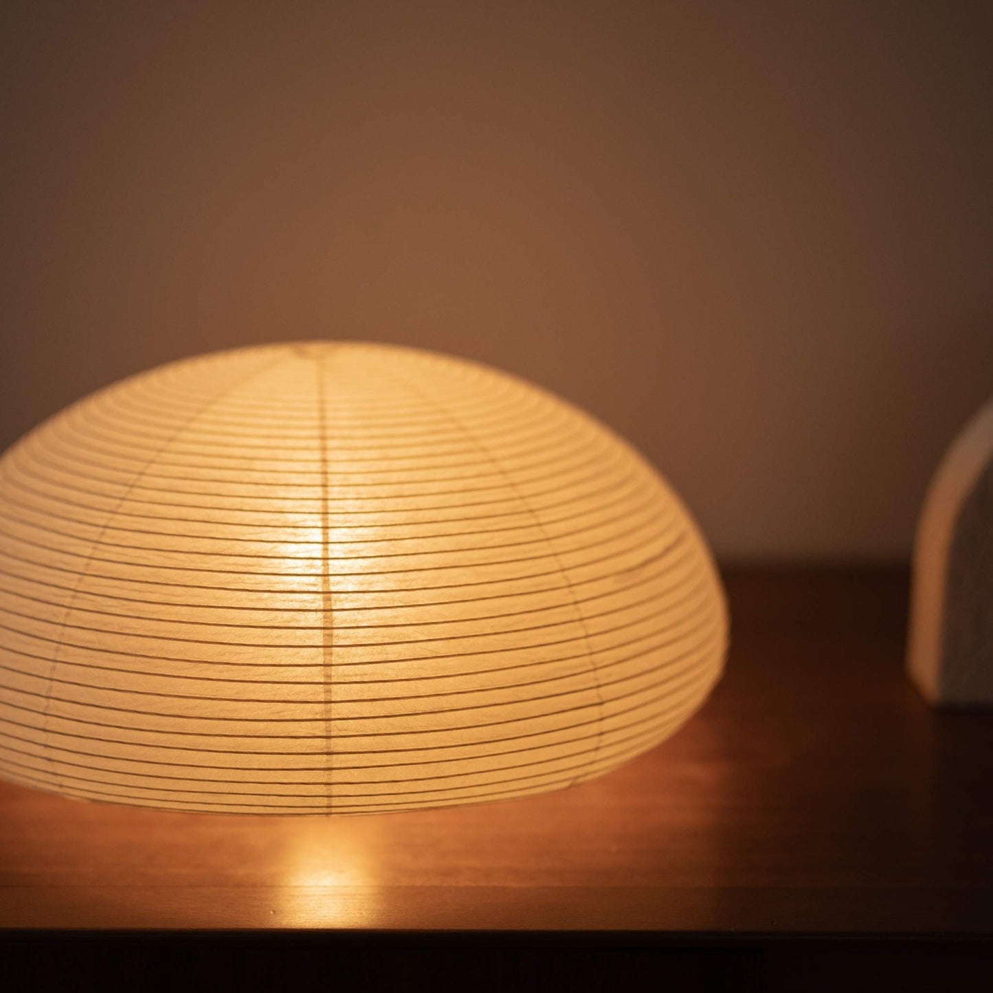 Handmade Japanese Paper Floor Lamp Paper Moon 04 – Warm Washi Texture Lighting