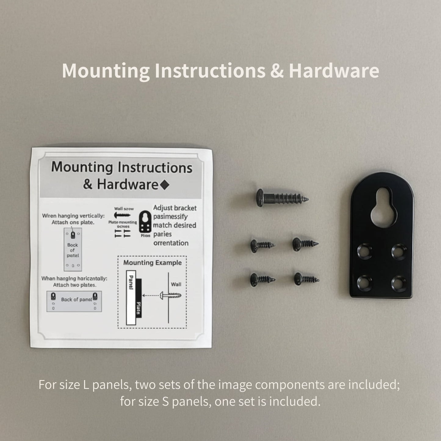 Instructions for Installing the Japanese Art Panel and Description of Accessories