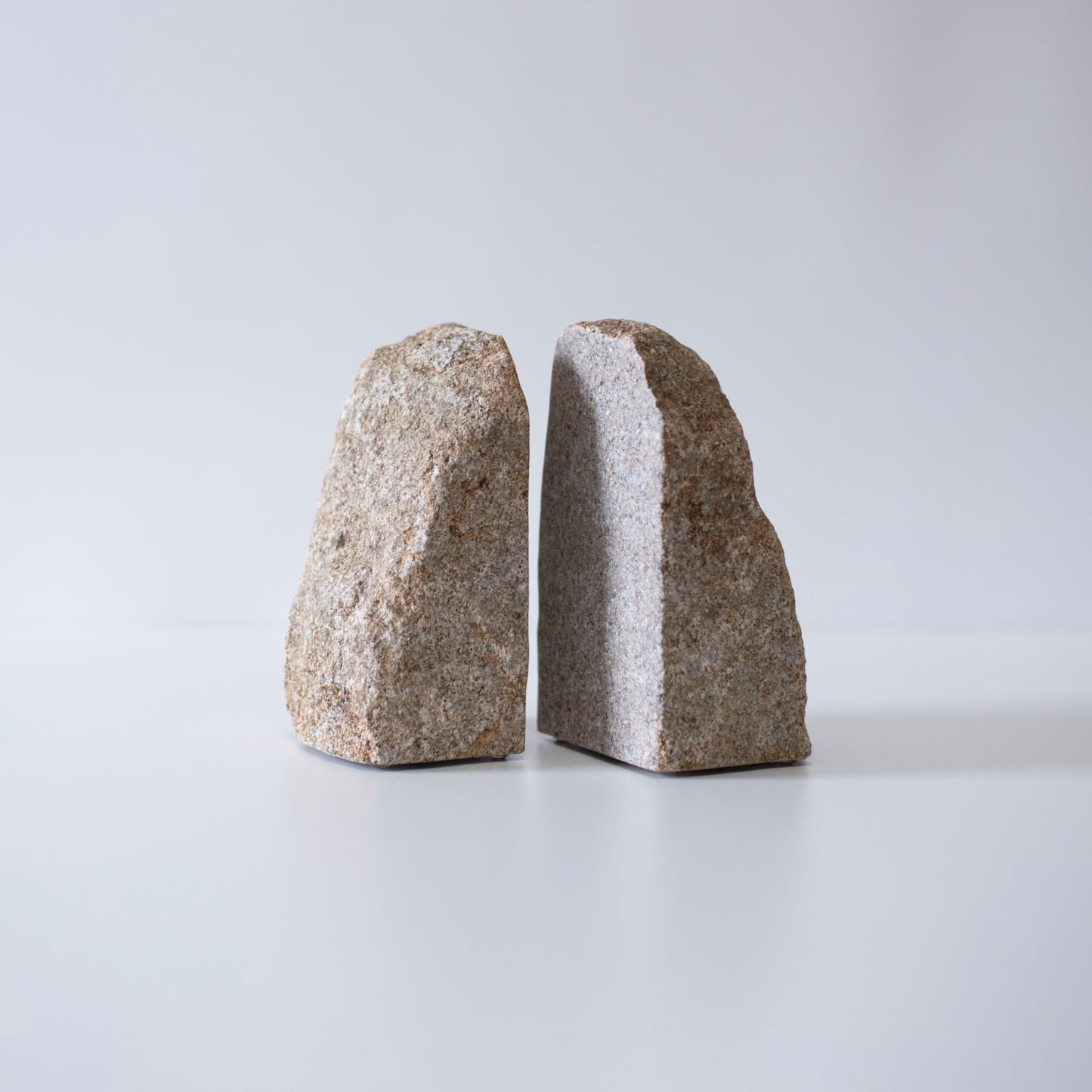 Japanese Aji stone book end on a white table