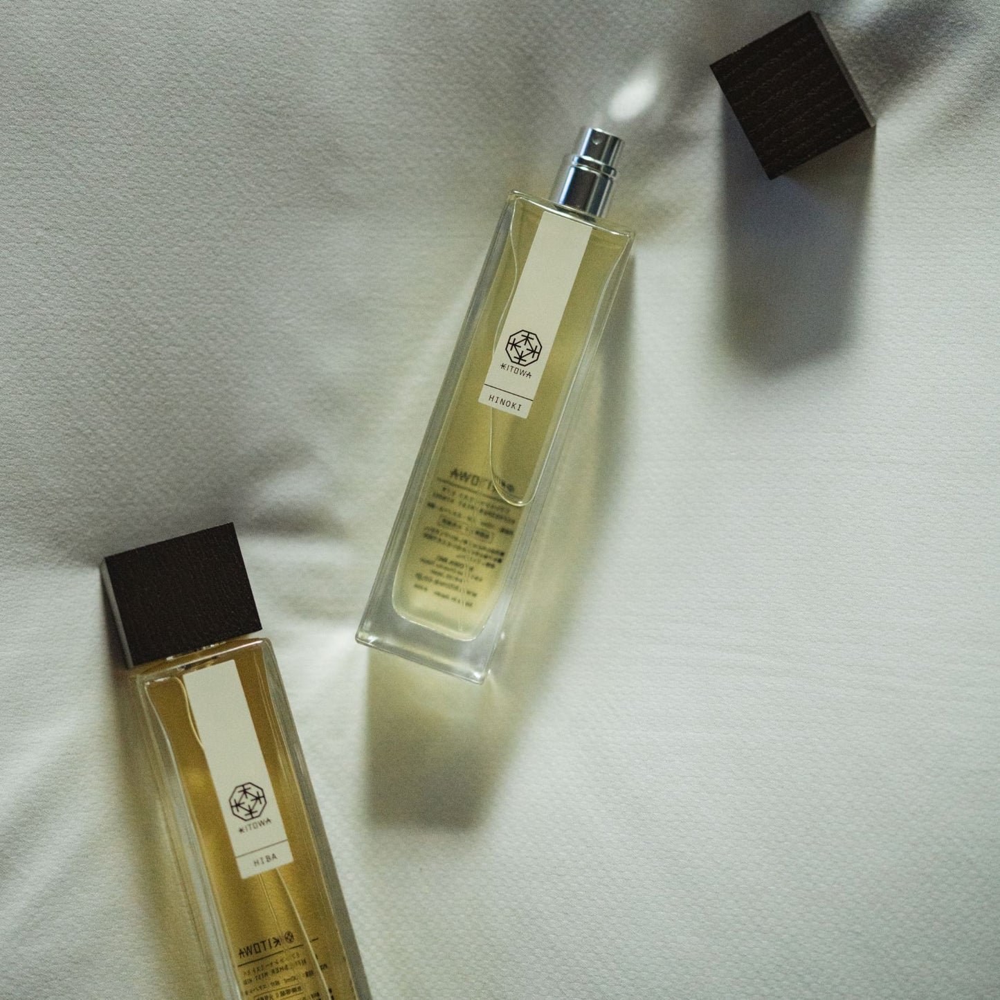 Japanese Hinoki Room Spray on bed sheet