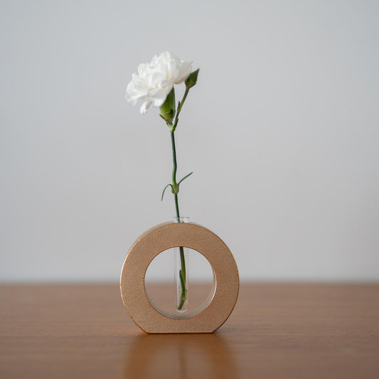 Japanese Ikebana Vase “Bush of Copper” | Minimalist Bronze Vase for Ikebana Flower Arrangement