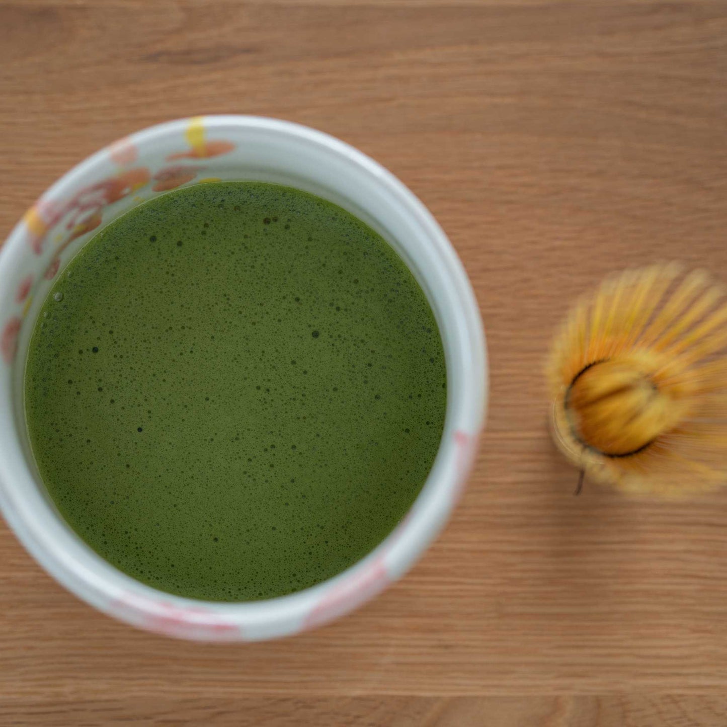 Japanese Matcha Bowl Flower – Handcrafted Shino Clay Matcha Chawan Bowl from Japan