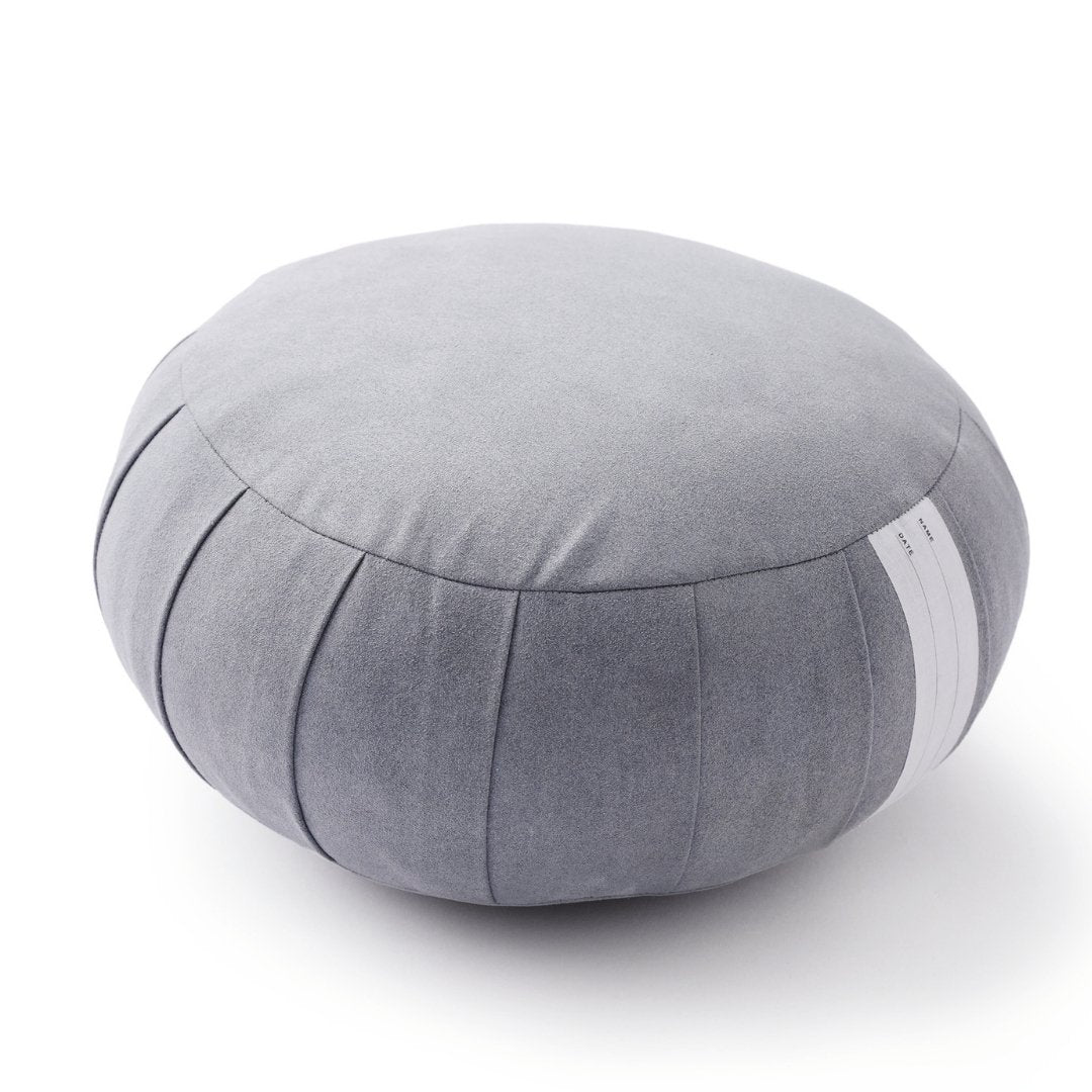 Japanese meditation cushion Zafu "ZAF MASTER" Silver Gray handmade meditation pillow