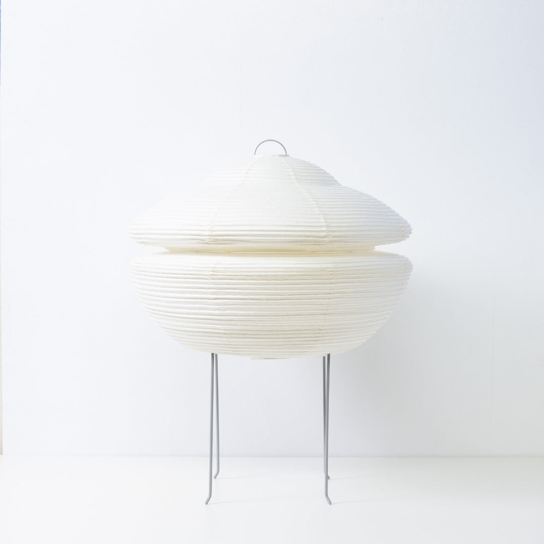 Modern Japanese paper floor lamp GEMINI 01 by Hayashi Kogei, unique washi Japanese floor lamp