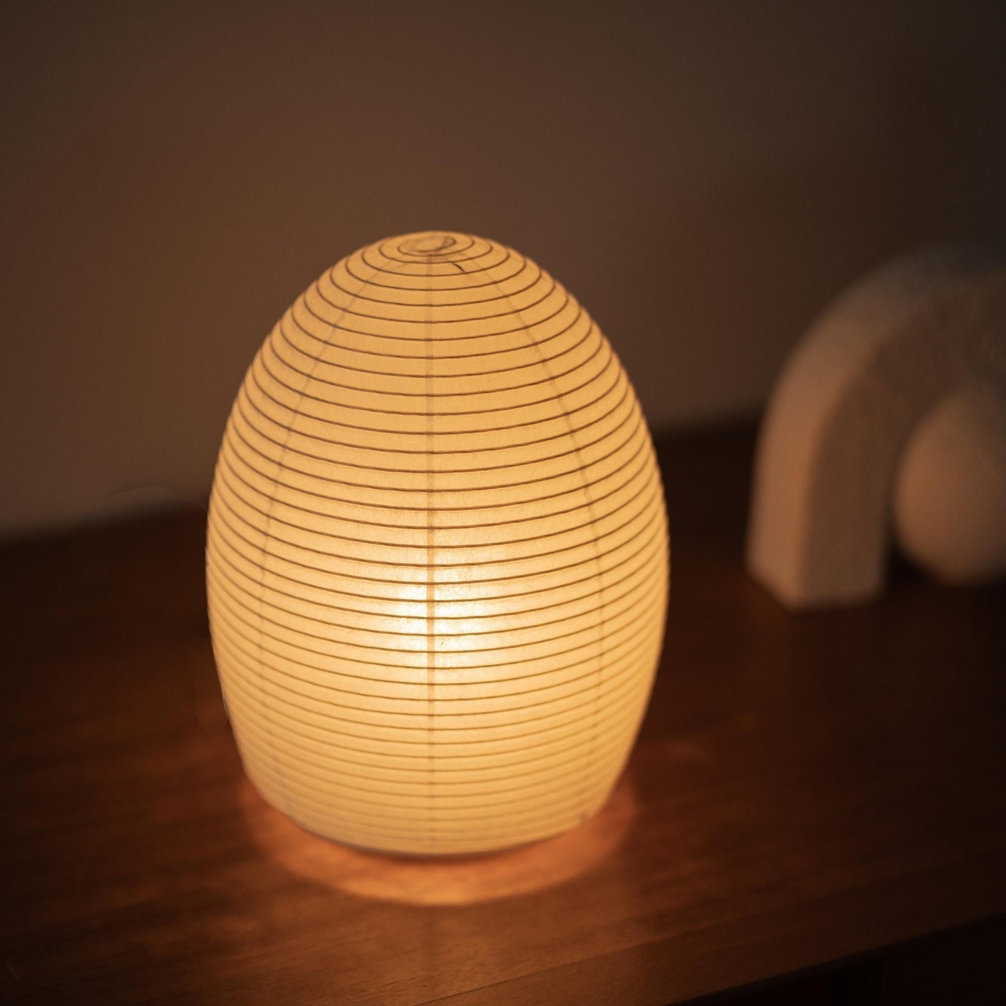Japanese Paper Floor Lamp Paper Moon 01 – Minimal Washi Lamp for Japandi style Interior