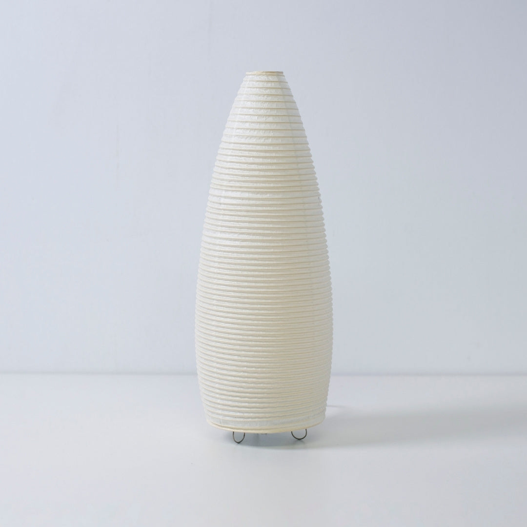 Japanese paper floor lamp "paper moon 03" – vertical Mino Washi Japanese lamp with serene glow