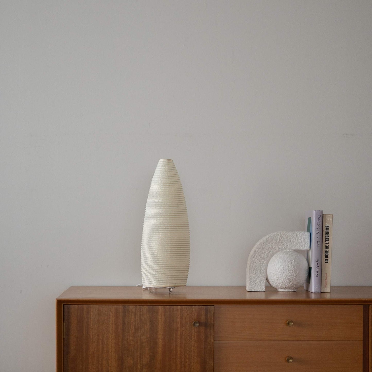 Japanese Paper Floor Lamp Paper Moon 03 – Vertical Washi Lamp for Japandi Living Room