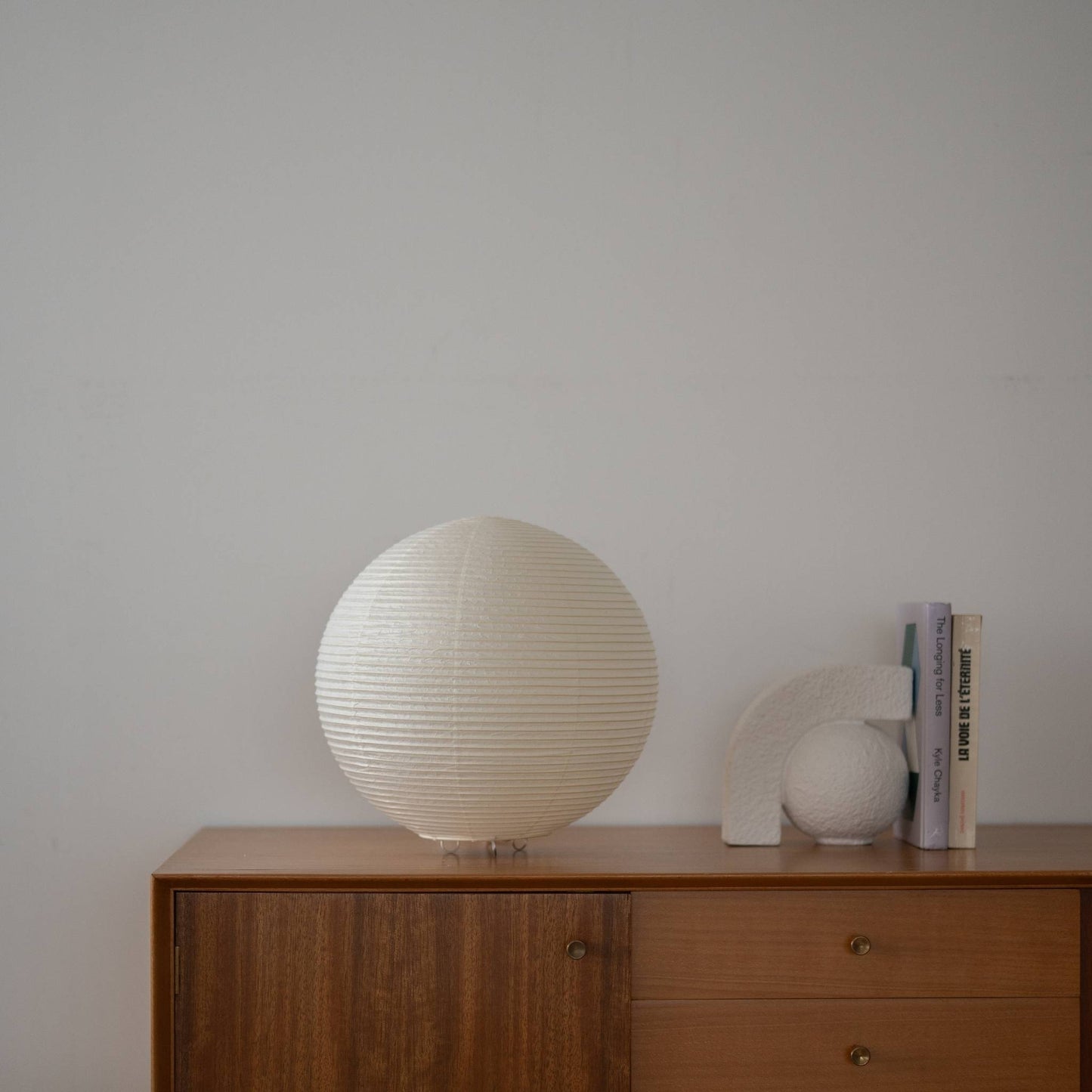 Japanese Paper Floor Lamp Paper Moon 05 – Full Moon Washi Lamp for Japandi Living Room