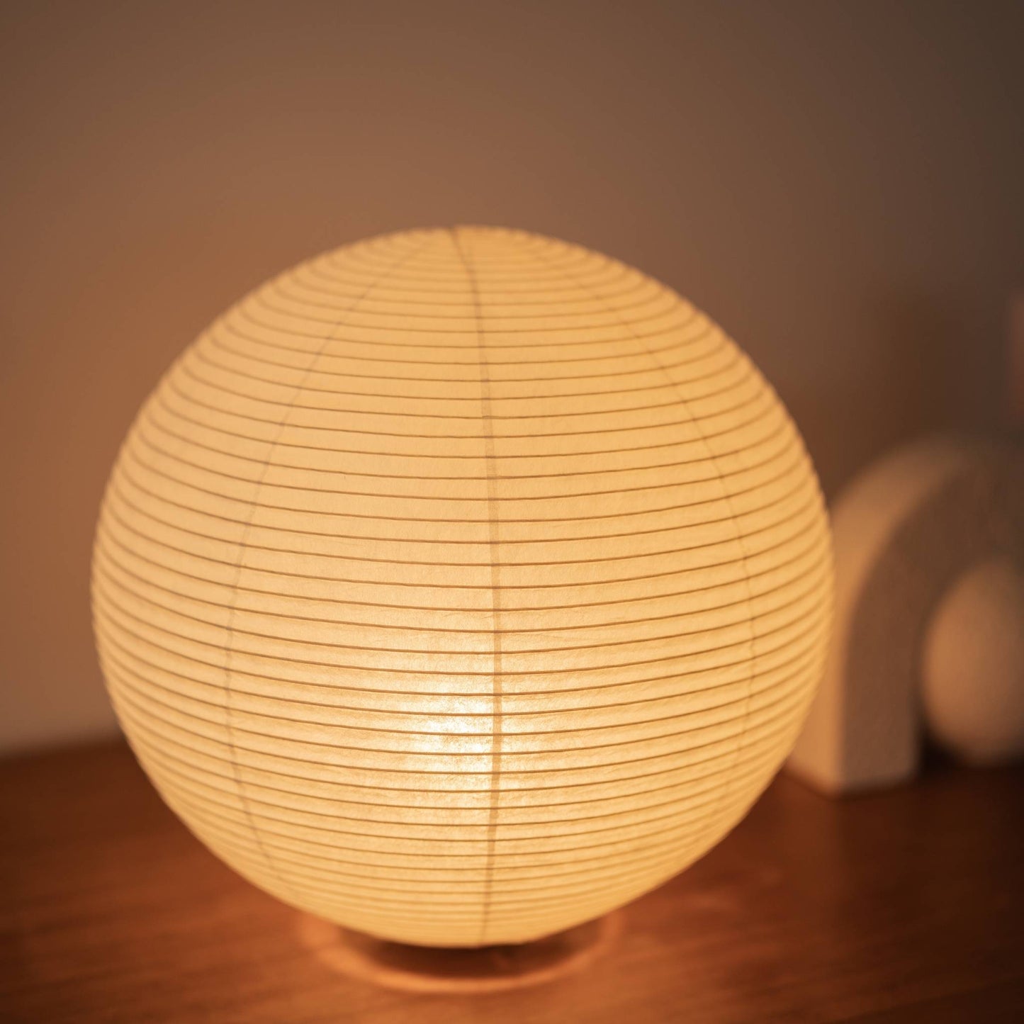 Japanese Paper Lamp Paper Moon 05 – Handcrafted Washi Floor Lamp for Minimal Japandi Style