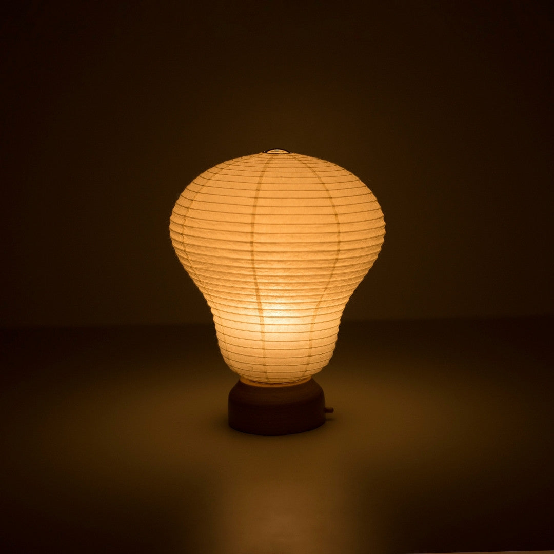 Japanese Paper Table Lamp "Balloon" – Soft Glow Portable Paper Lamp for Japandi living room