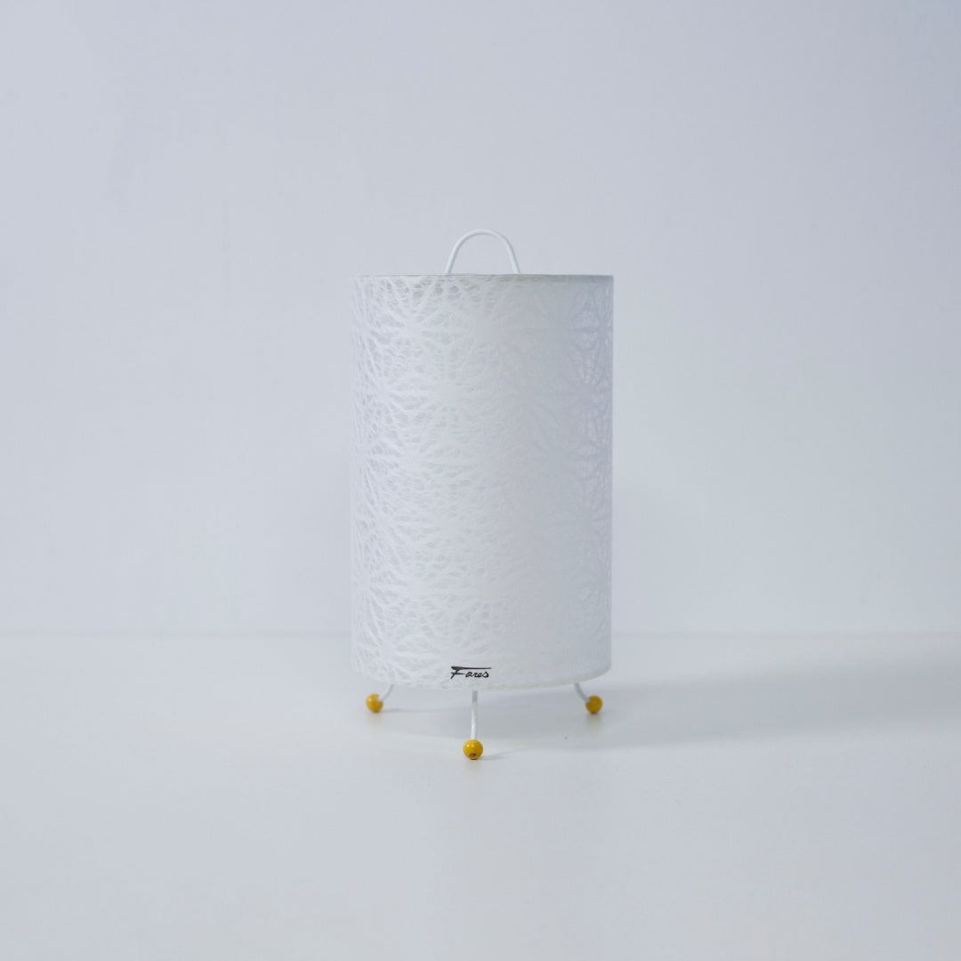 White Washi Paper Lamp "Lace Washi" – Elegant paper lamp for Japandi Interiors