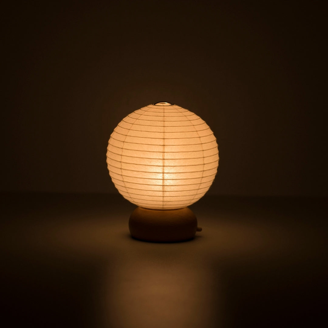 Japanese Paper Table Lamp "Mini Circle" – Elegant Round Paper Lamp for a Cozy Glow