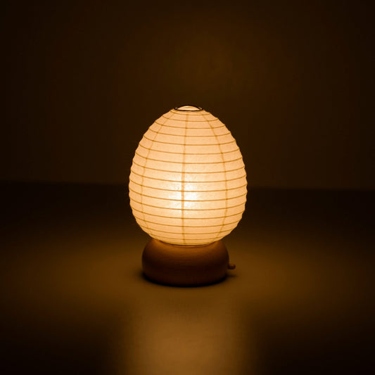 Japanese Paper Table Lamp "Mini Egg" – Soft Glow Paper Lamp for a Relaxing Space