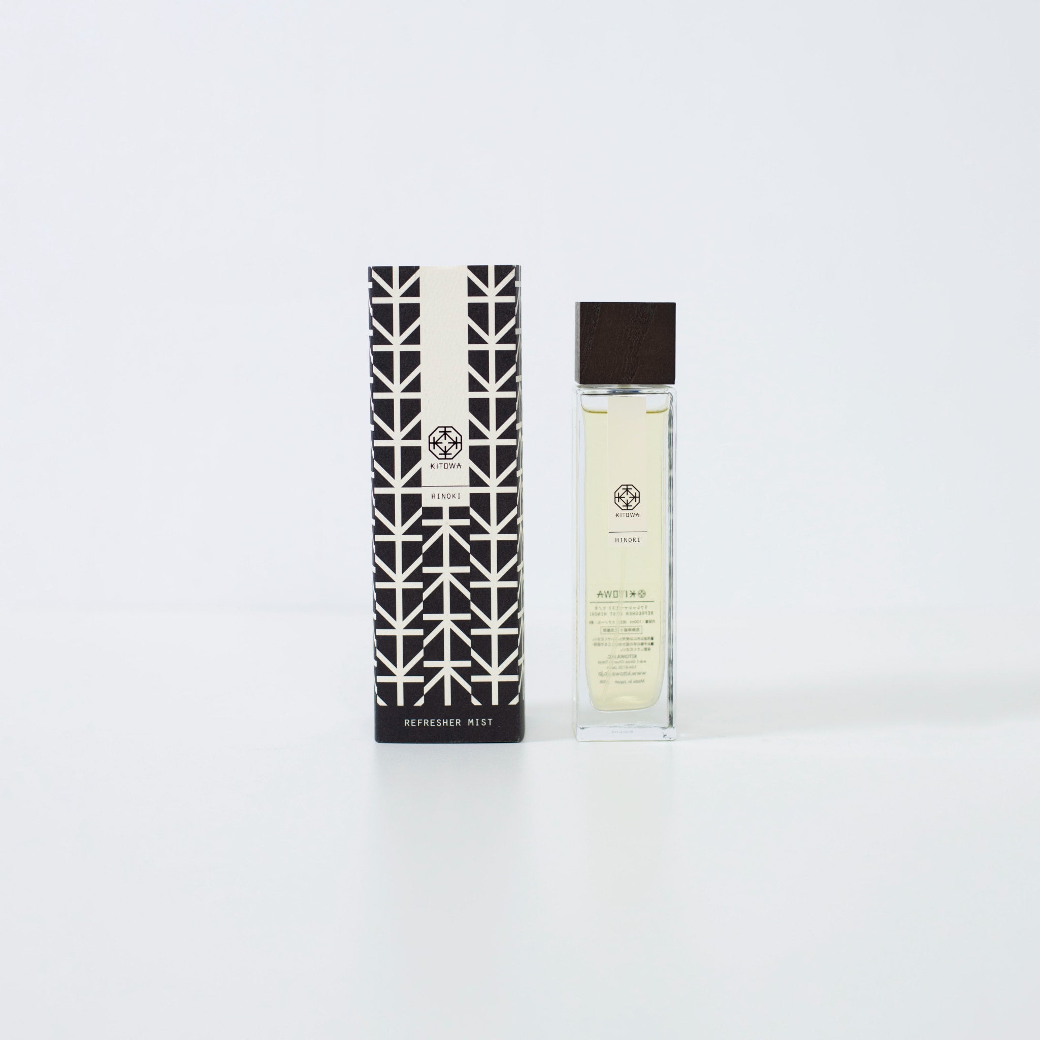 Japanese Room Spray Hinoki on a white table