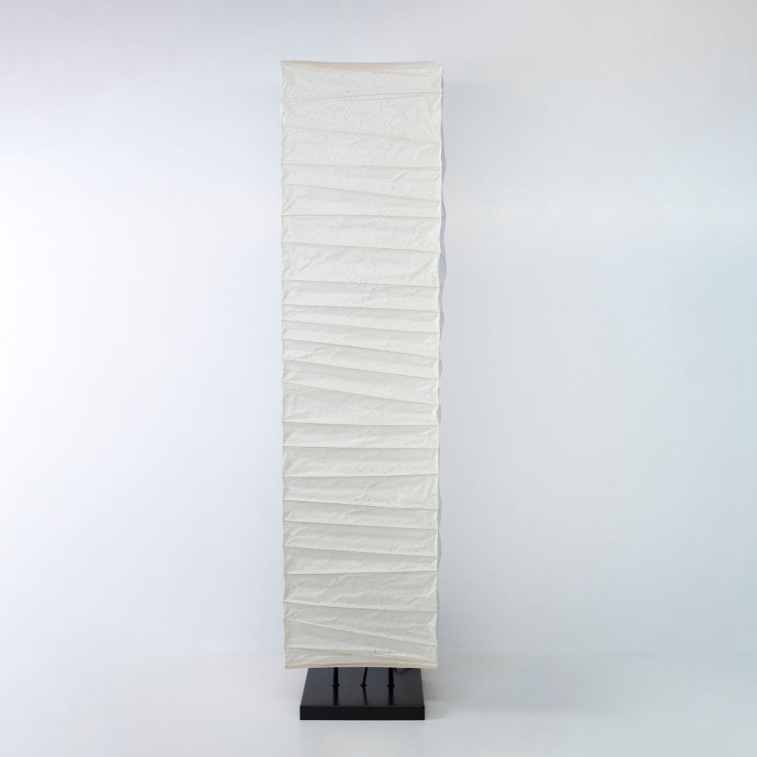 Japanese Washi Paper Floor Lamp "Harusame Washi 02" – Unique Textured Paper Floor Lamp for Ambient Lighting