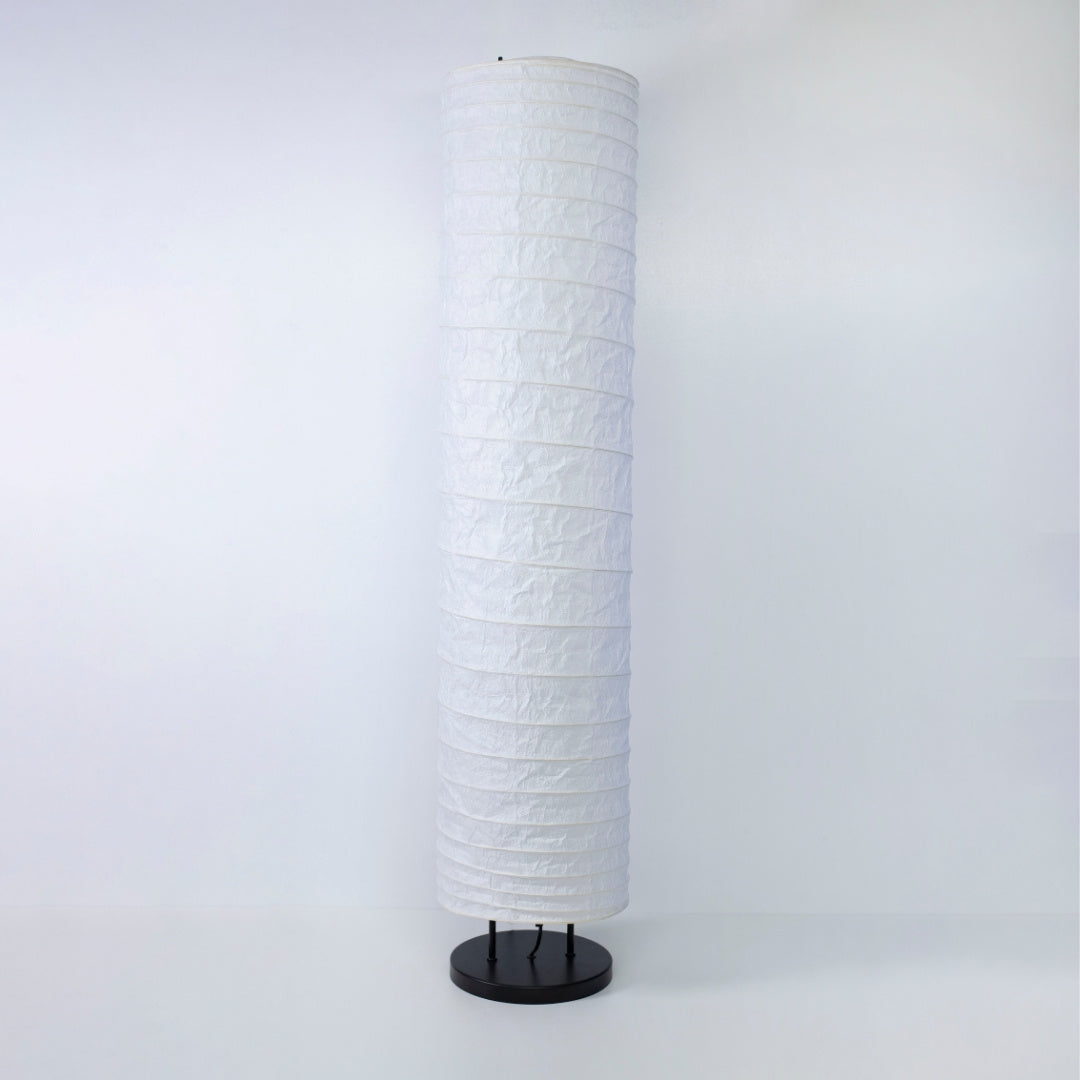 Japanese Washi Paper Floor Lamp "Momi Washi 02" – Minimalist Paper Floor Lamp for Modern Interiors