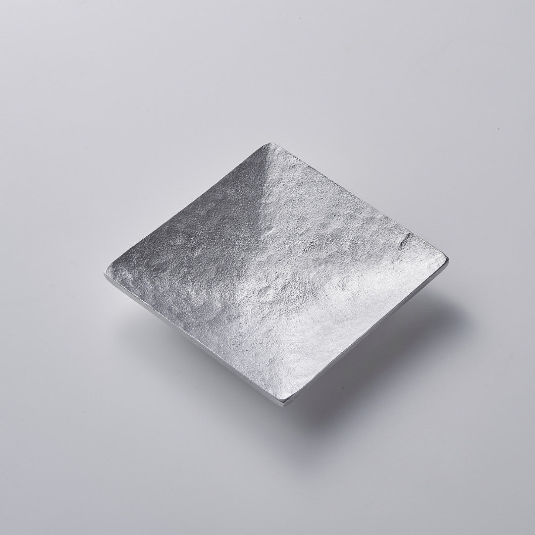 Small Japanese aluminum plate for ikebana kenzan, perfect for Japanese flower arranging