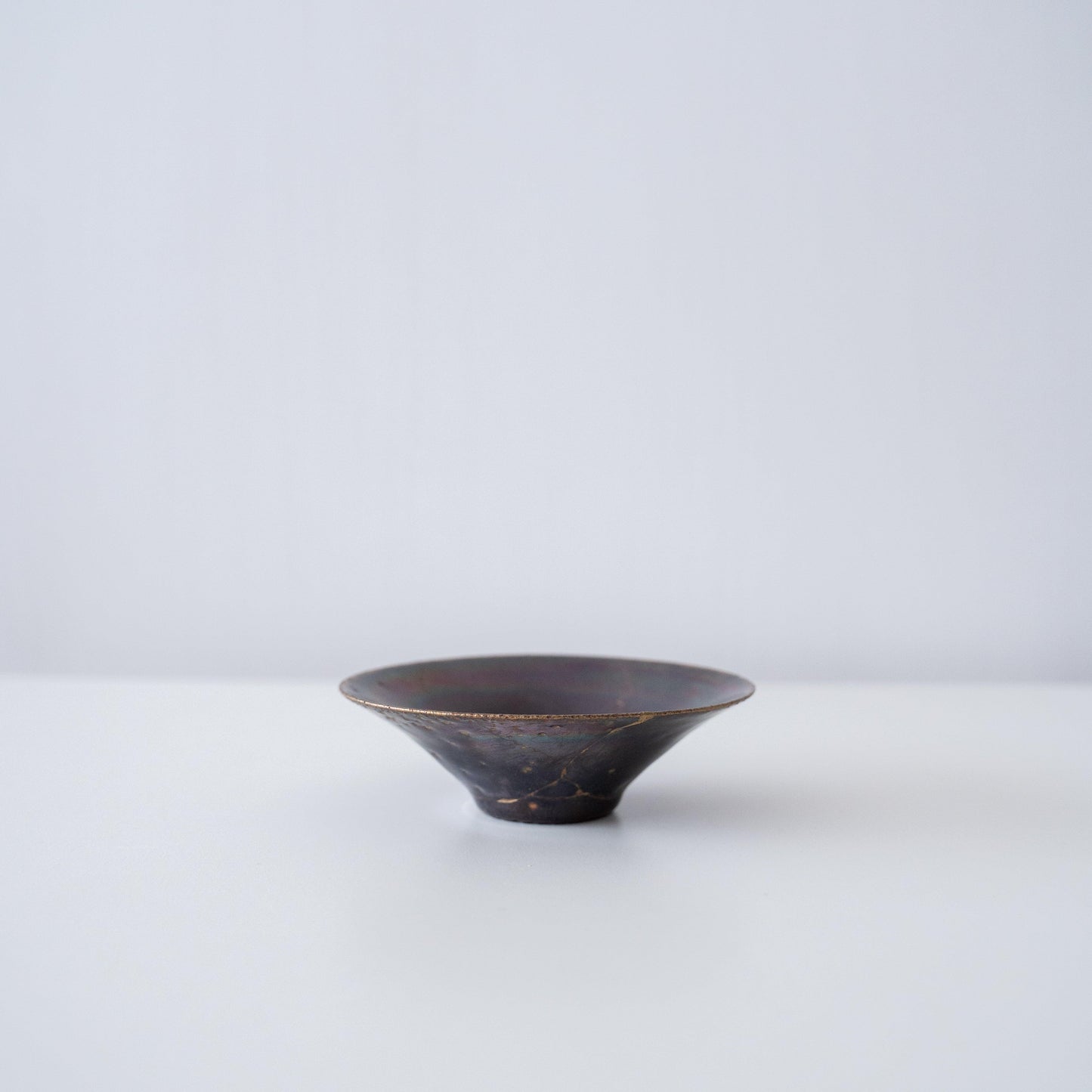 Kintsugi Bowl "Purple Nebula" 02_-_Side_View_on_White_Background