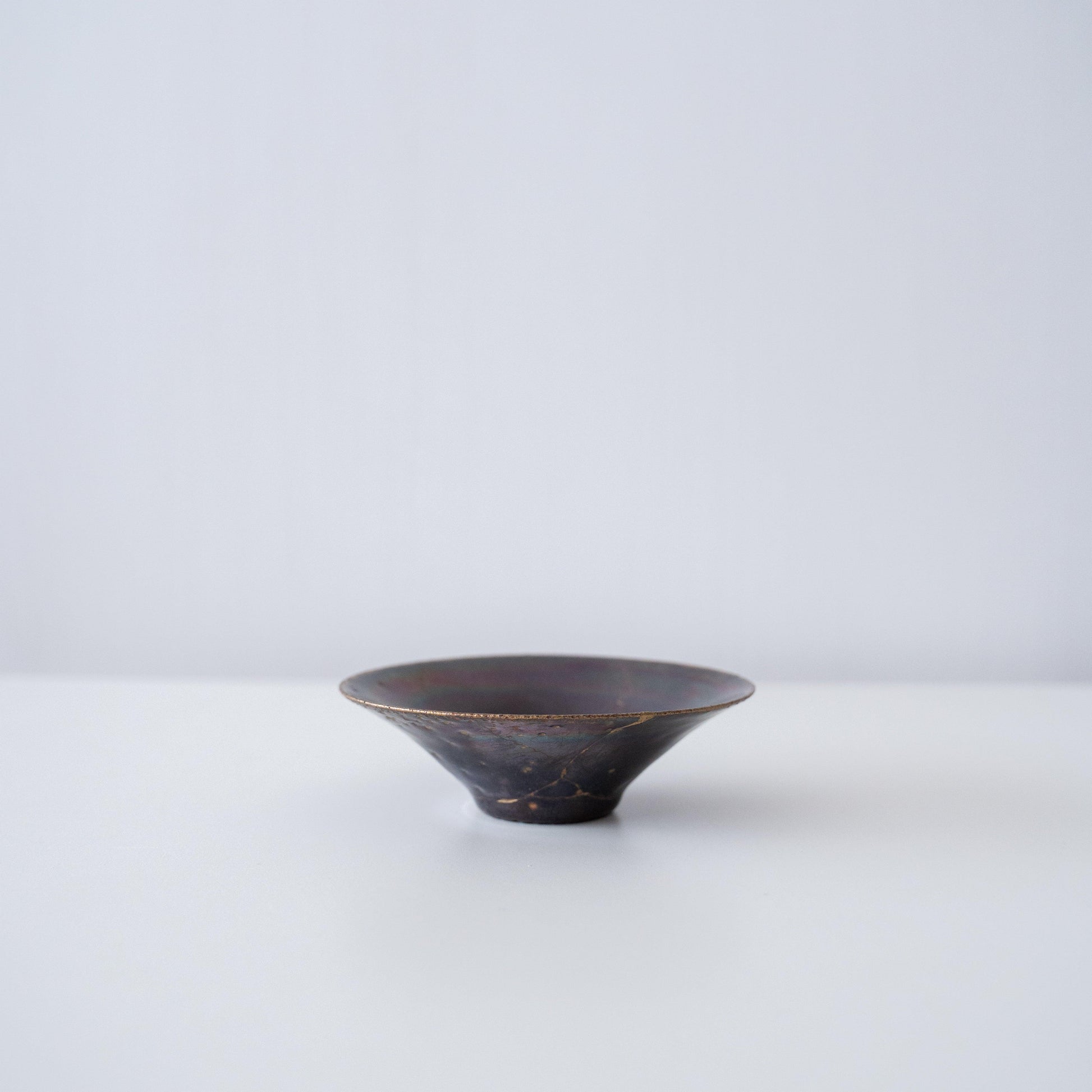 Kintsugi Bowl "Purple Nebula" 02_-_Side_View_on_White_Background