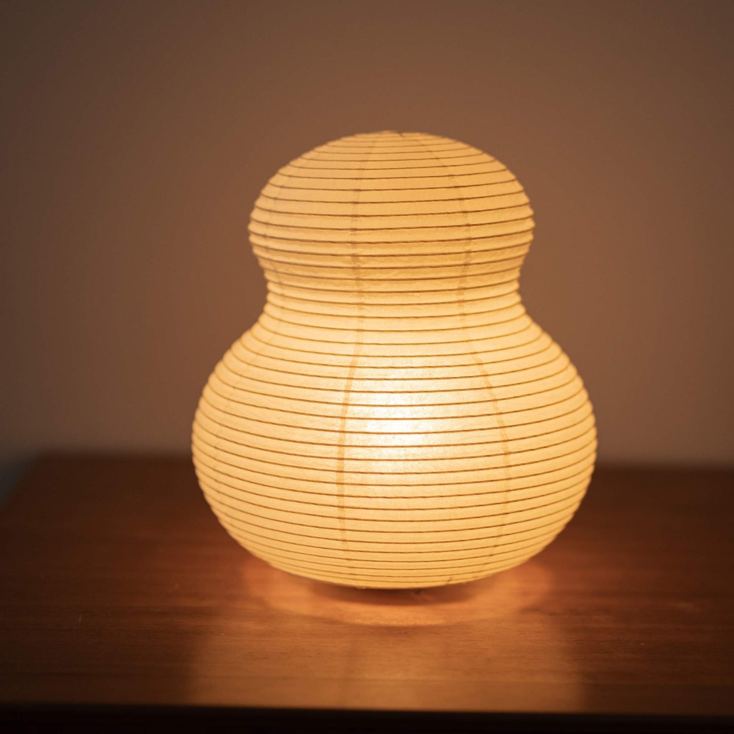Handcrafted Japanese Paper Floor Lamp "Paper Moon 02"with Soft Washi Texture