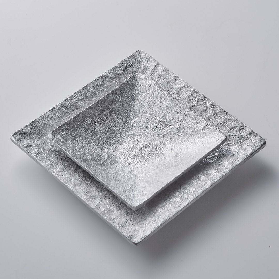 Two aluminum plates for Japanese ikebana kenzan set, ideal for ikebana flower arranging