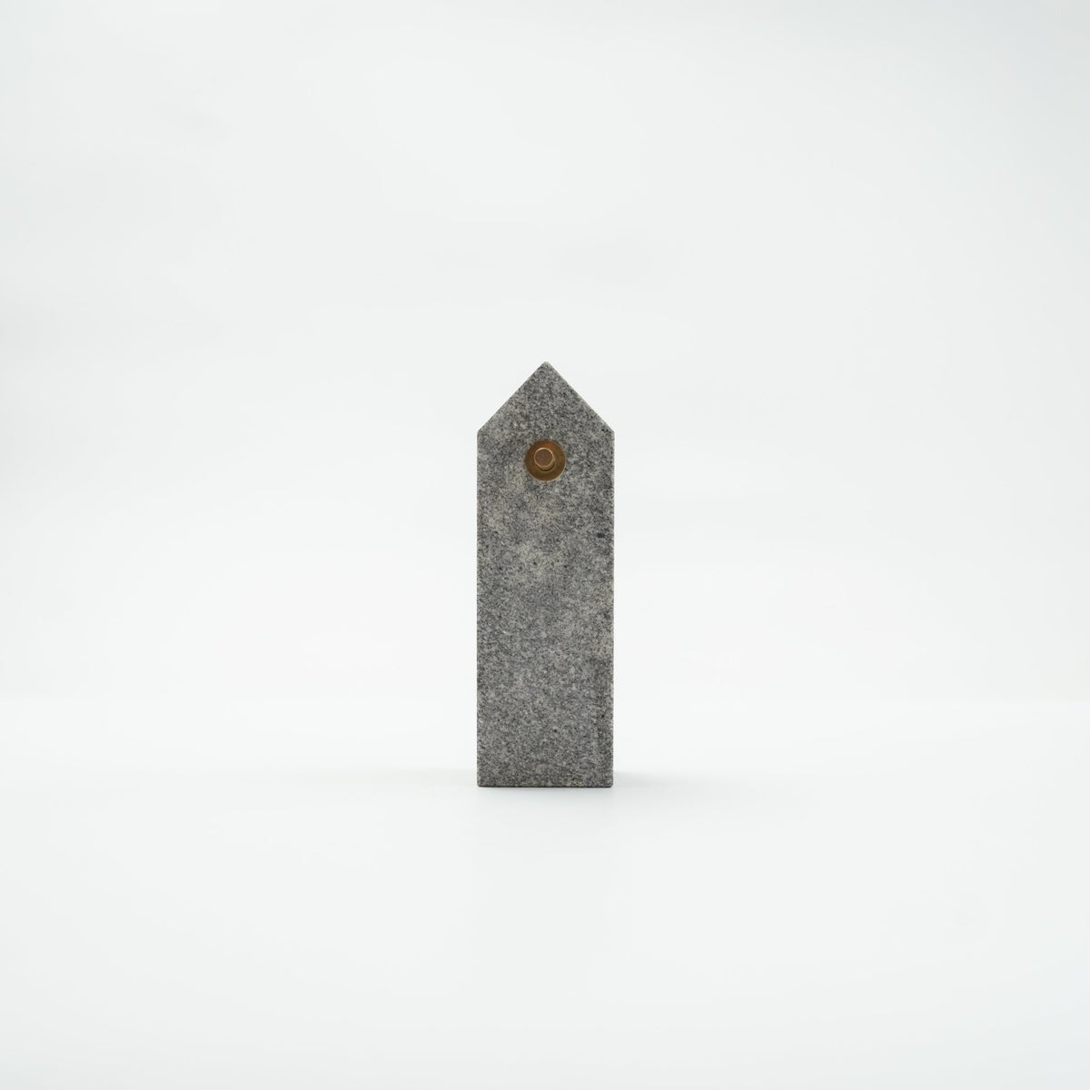 Japanese Aji Stone Key Holder in natural stone, front view.