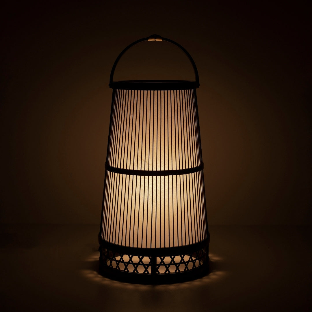 Japanese Bamboo Floor Lamp “Hagoromo” for Wabi Sabi style