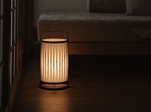 Japanese Bamboo Lamp "Moonlight": Creating a Relaxing Living Room