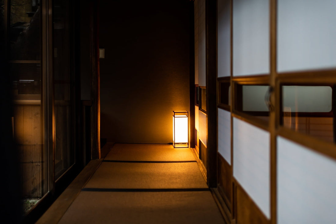 Japanese-style room emits a warm glow in Japanese-style room