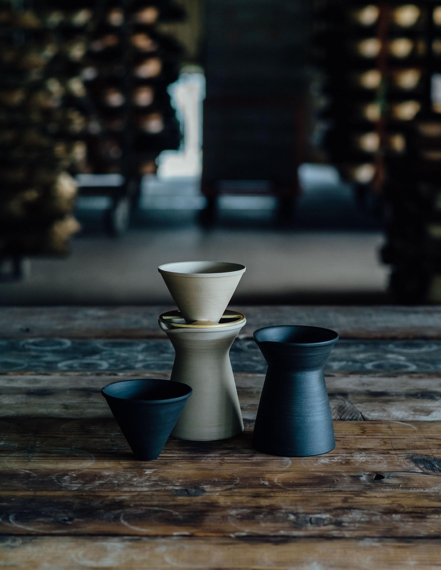 Japanese Coffee Cup and Coffee Dripper