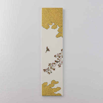 Japanese Wall Art "Hanamidori" White Small