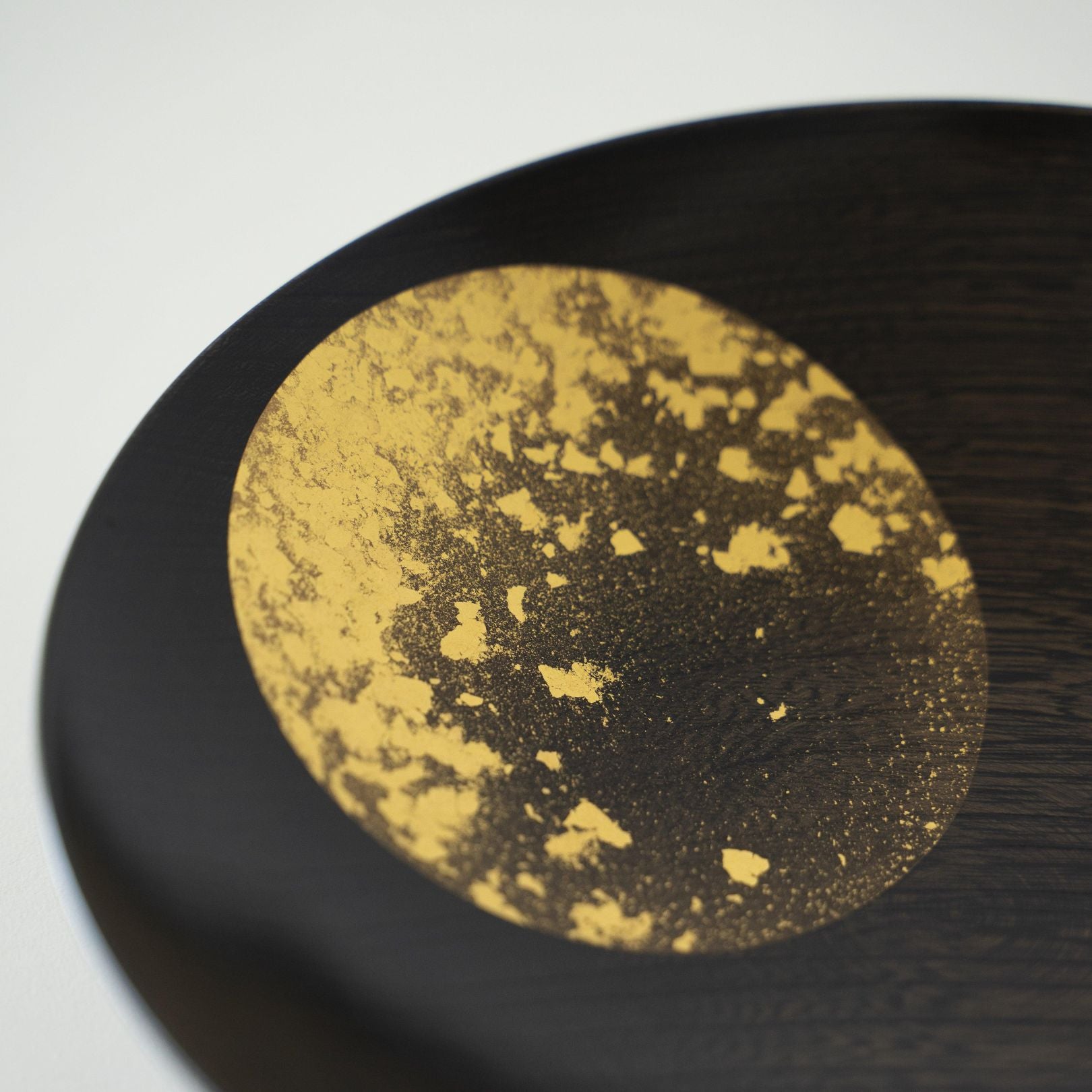 Close up of a Japanese Gold Leaf Lacquerware Bowl
