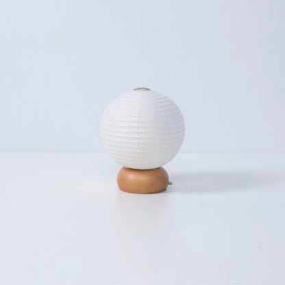 Japanese Paper Table Lamp "Mini Circle" – Round-shaped bedside lamp crafted from Japanese paper