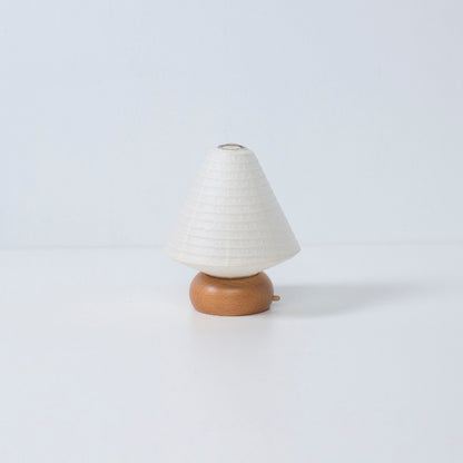 Japanese Paper Table Lamp "Mini Triangle" – Stylish Washi lamp perfect for bedside tables, offering soft lighting