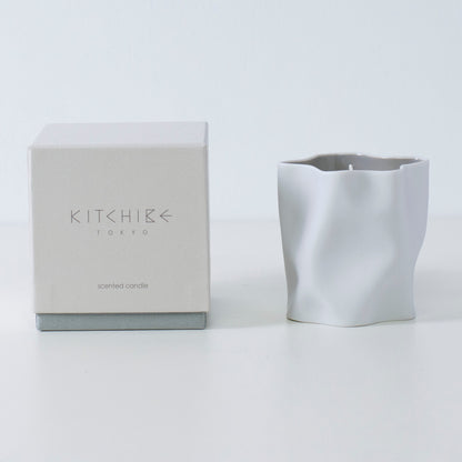 Zen-inspired Japanese candle KARESANSUI with yuzu, peony, and Japanese Incense in Seto porcelain