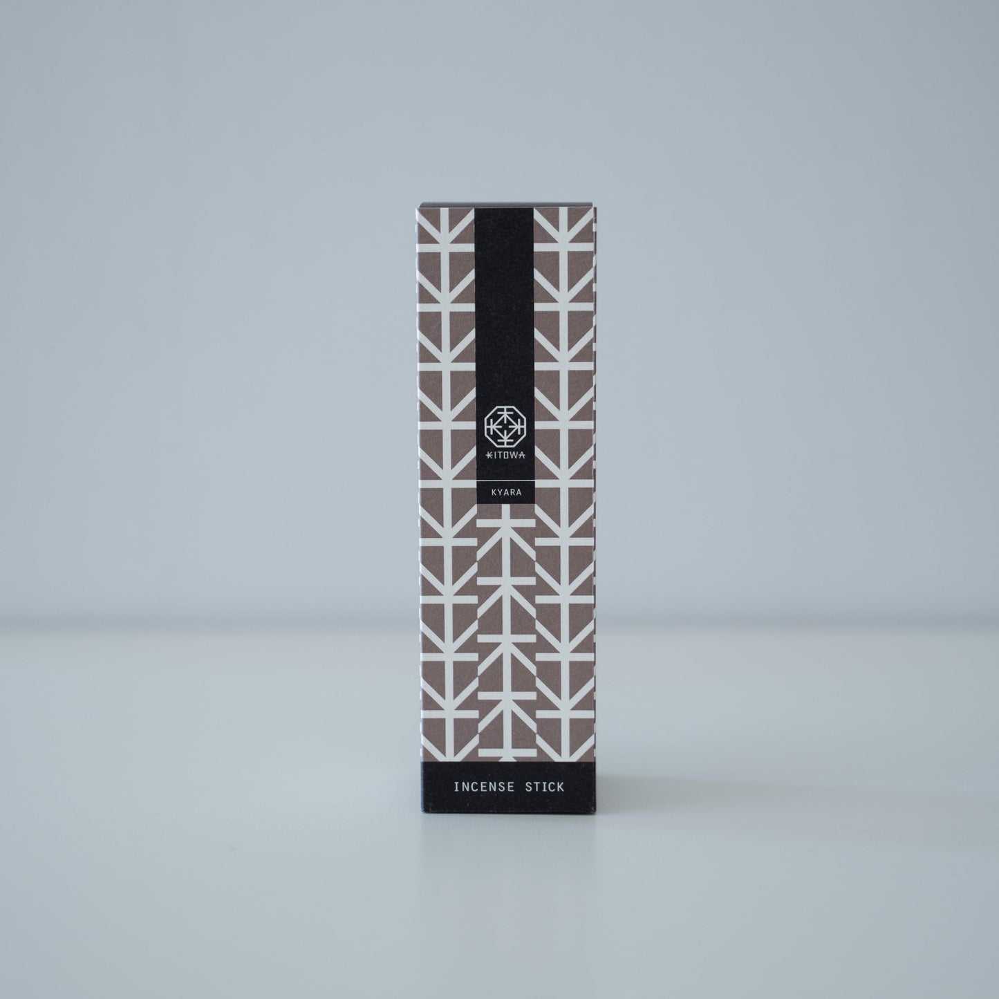 A package of fragrant kyara wood incense sticks in a minimalist design.