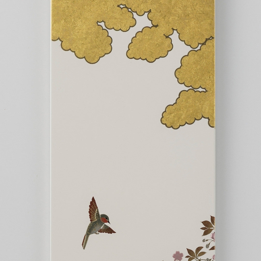 Japanese Wall Art "Hanamidori" White Small