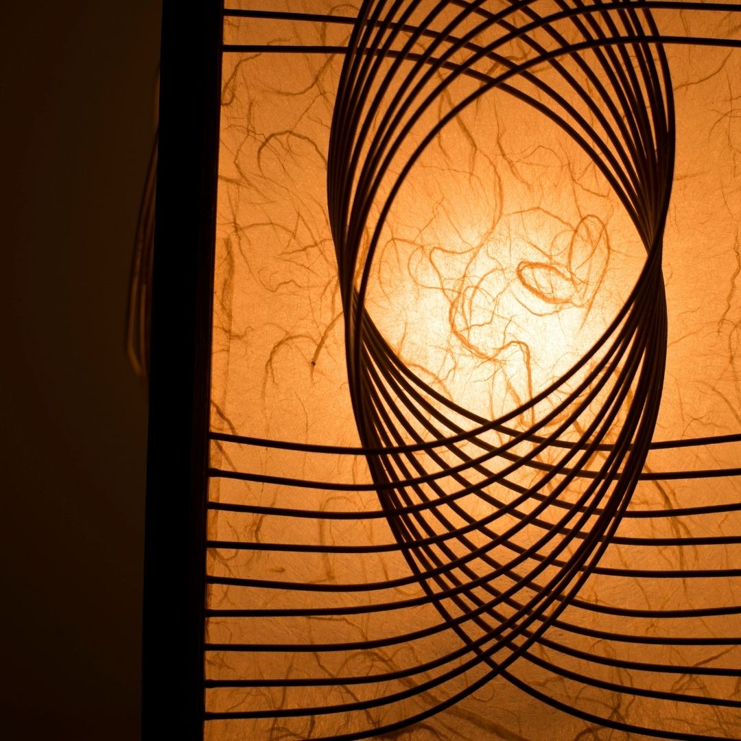 Japanese Bamboo Floor Lamp "Sunlight"– Bamboo Standing Lamp Casting Elegant Shadows, Perfect for living rooms