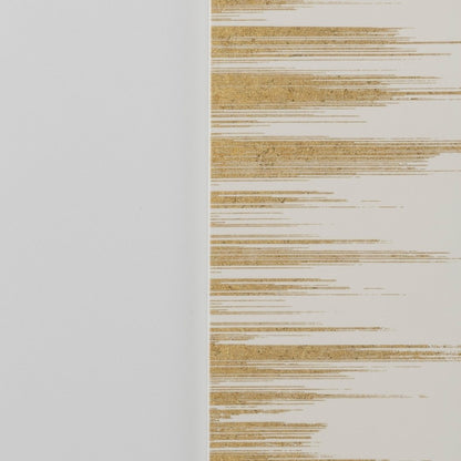 Close-up of Japanese wall art Kushibiki white – wabi sabi brass foil Japanese wall decor