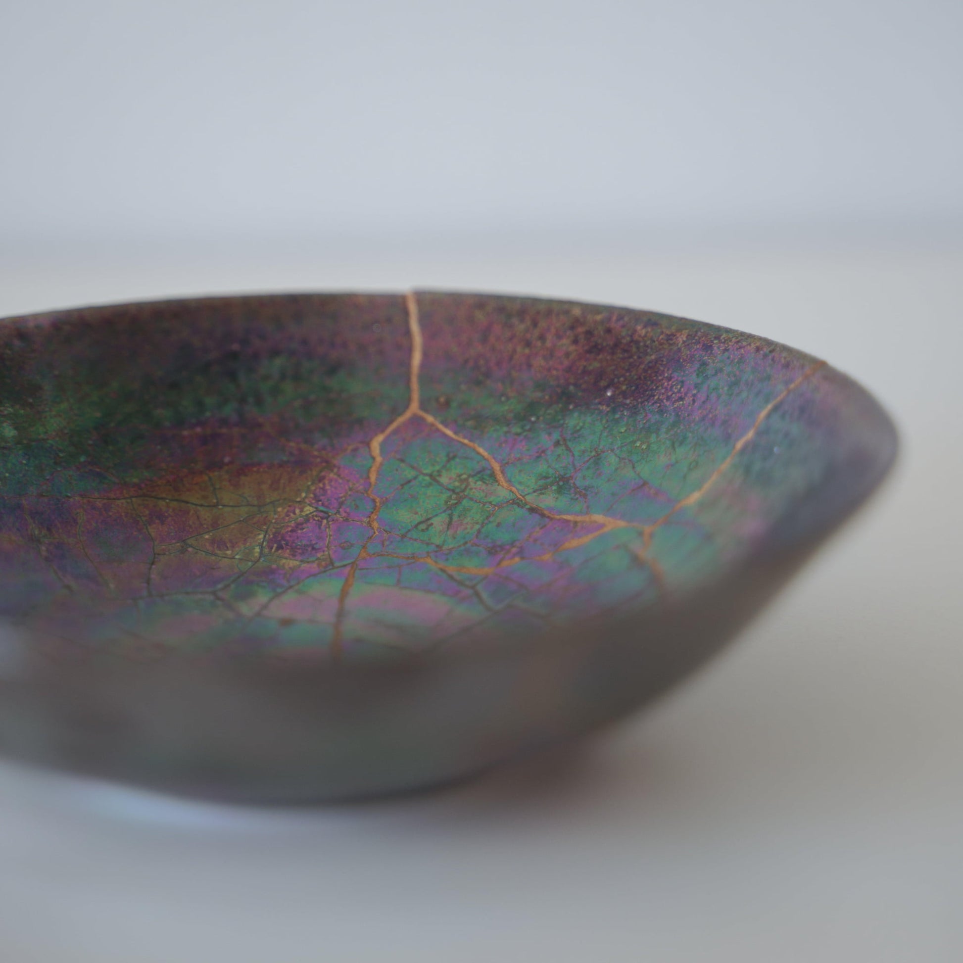 Bowl repaired with Kintsugi, a traditional Japanese technique that embraces the beauty of imperfection.