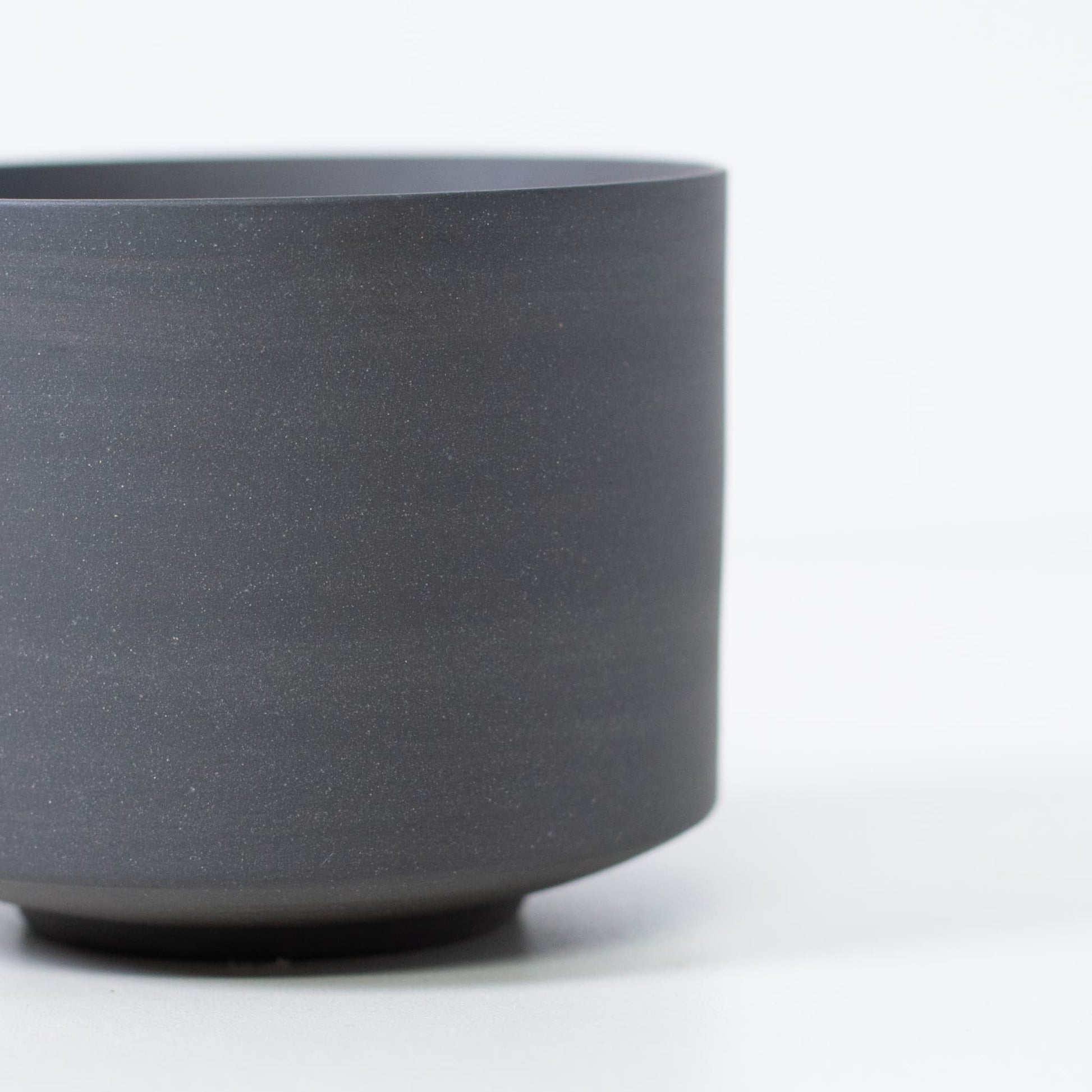 Minimalist black matcha chawan bowl, Japanese matcha bowl crafted for tea ceremony or daily use.