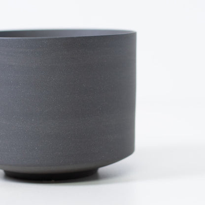 Minimalist black matcha chawan bowl, Japanese matcha bowl crafted for tea ceremony or daily use.