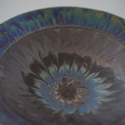 Blue Rose Nebula Kintsugi Bowl