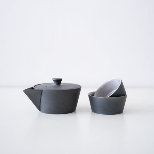 Nested Tea Set (Teapot and Teacups) - Black