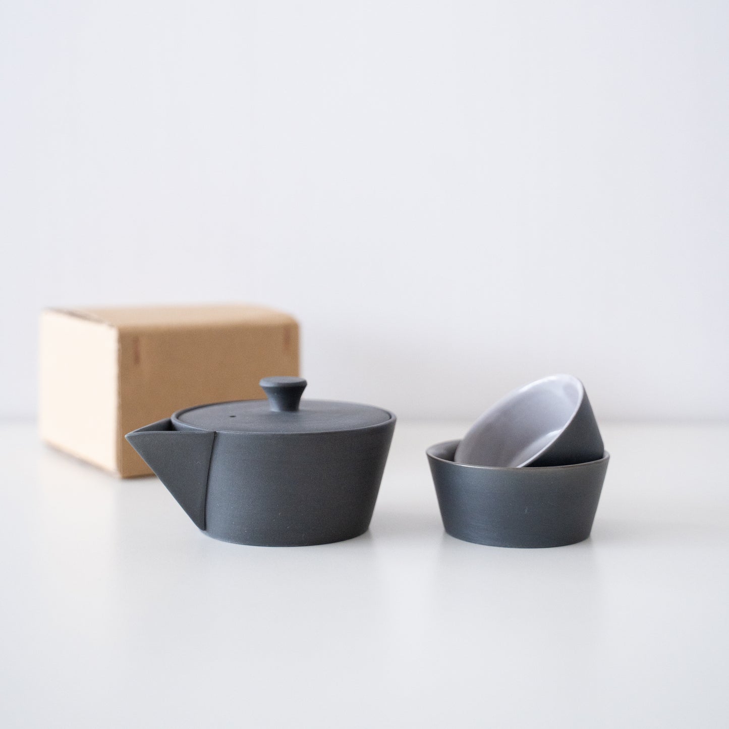 Nested Tea Set (Teapot and Teacups) - Black