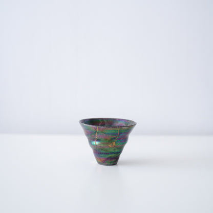 Colored Clay Luster Kintsugi Sake Cup