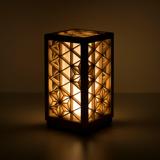 Japanese Kumiko Lantern "Asanoha" - Extra Small